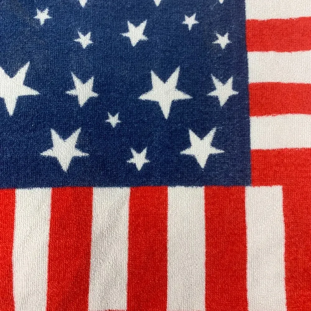 Vintage Y2K Old Navy American Flag Beach Towels Lot of 2 Patriotic USA 56 x 29